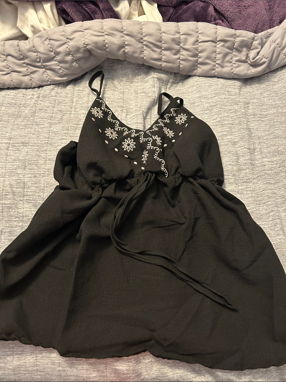 SHEIN Black Elastic Waist Tank Dress with Tag